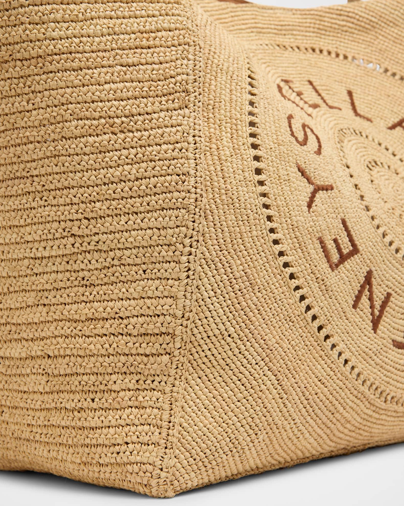 Logo Crochet Raffia Tote Bag Product Image