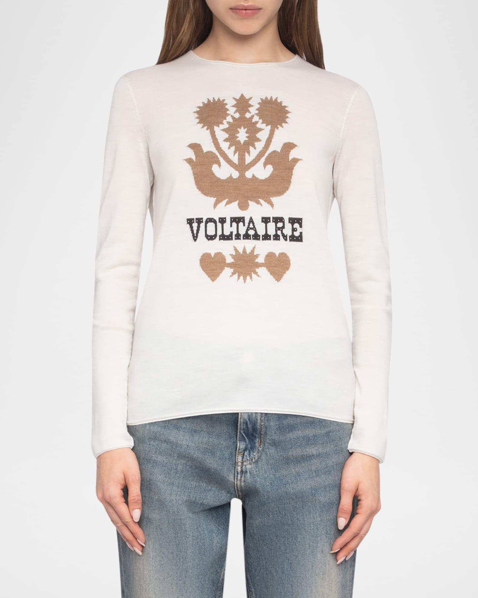 Teissa Intarsia-Knit Merino Wool Sweater Product Image