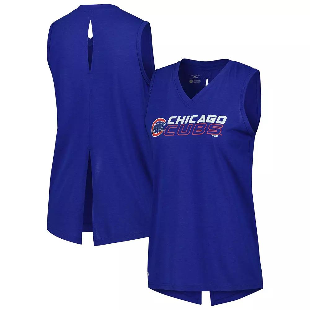 Women's Levelwear Royal Chicago Cubs Paisley Chase V-Neck Tank Top,  Product Image