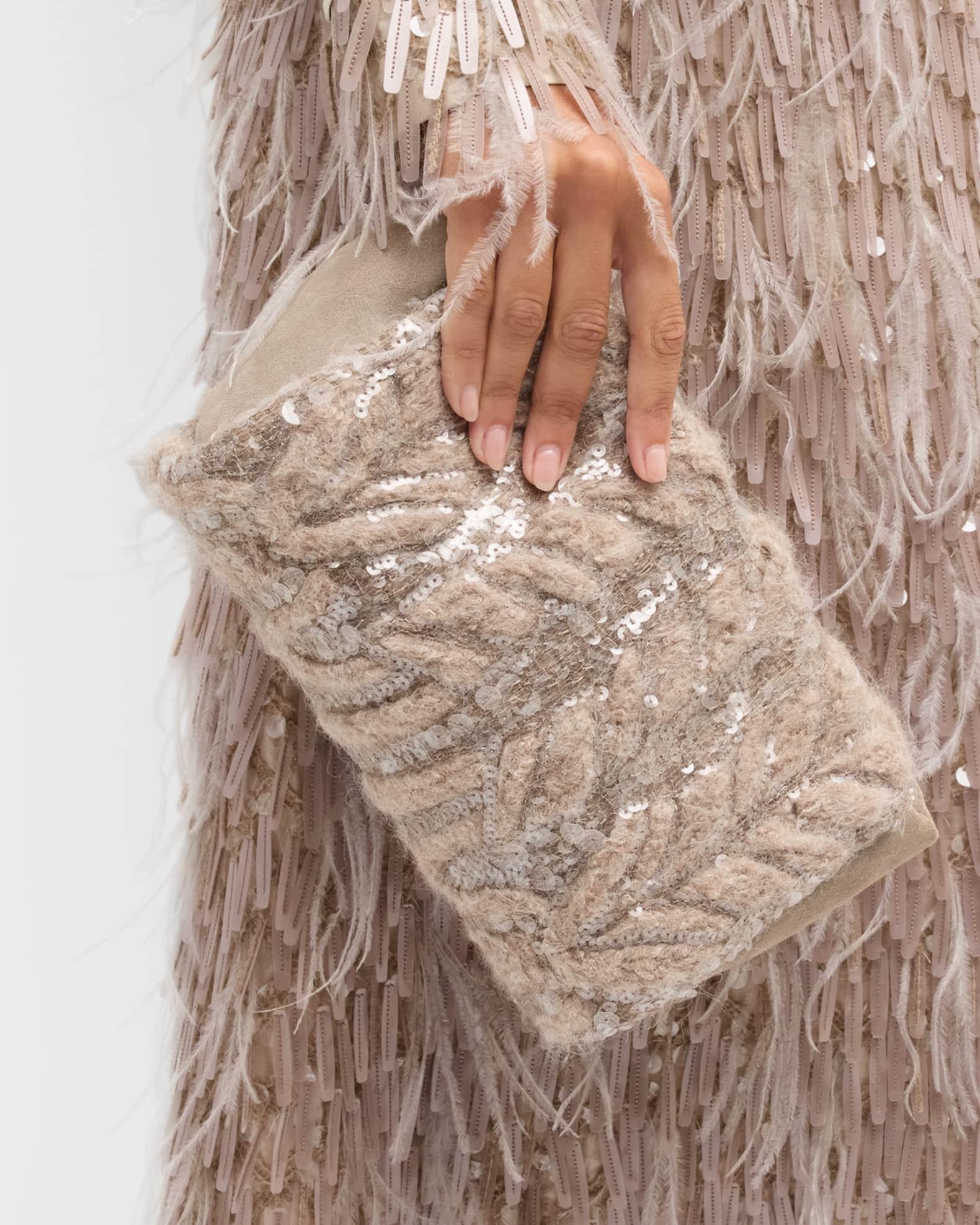 Sequined Opera Knit Clutch Bag Product Image