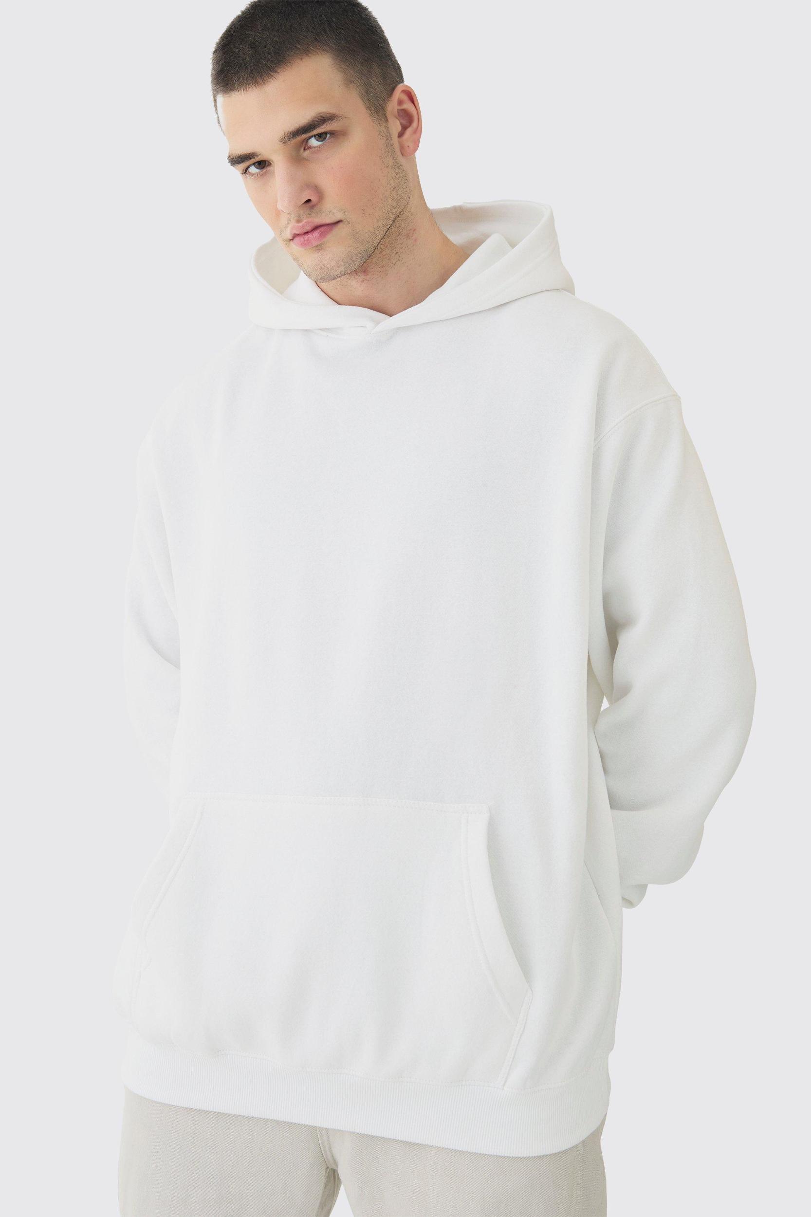 Tall Floral Back Print Oversized Hoodie | boohooMAN USA Product Image