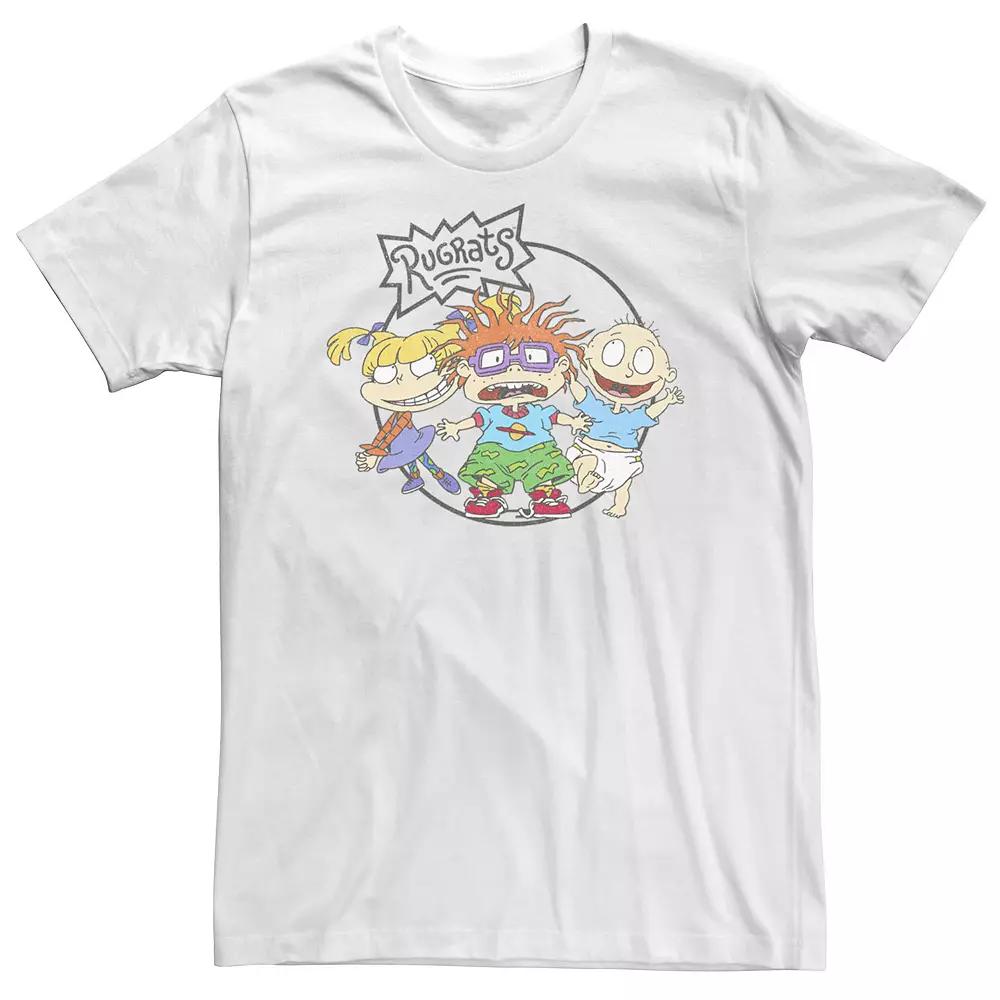 Big & Tall Nickelodeon Rugrats Chuckie Tommy & Angelica Logo Tee, Men's,  Product Image