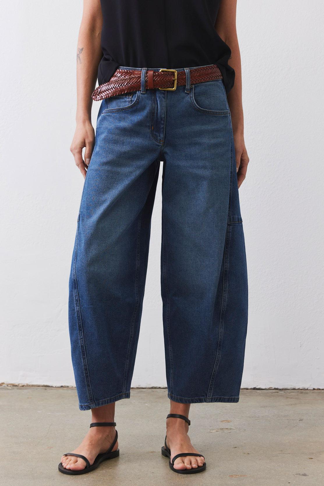 The Wide Barrel Leg Jeans Product Image