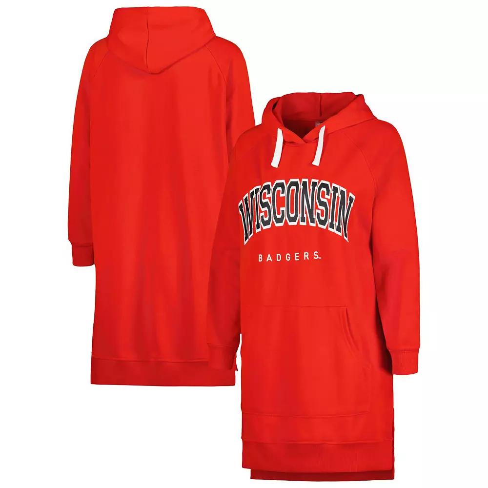 Women's Gameday Couture Red Wisconsin Badgers Take a Knee Raglan Hooded Sweatshirt Dress, Size: Small Product Image