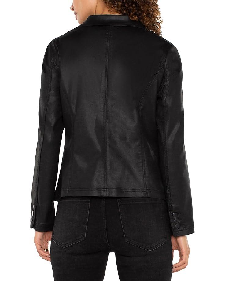 Fitted Blazer Plaid Knit Product Image