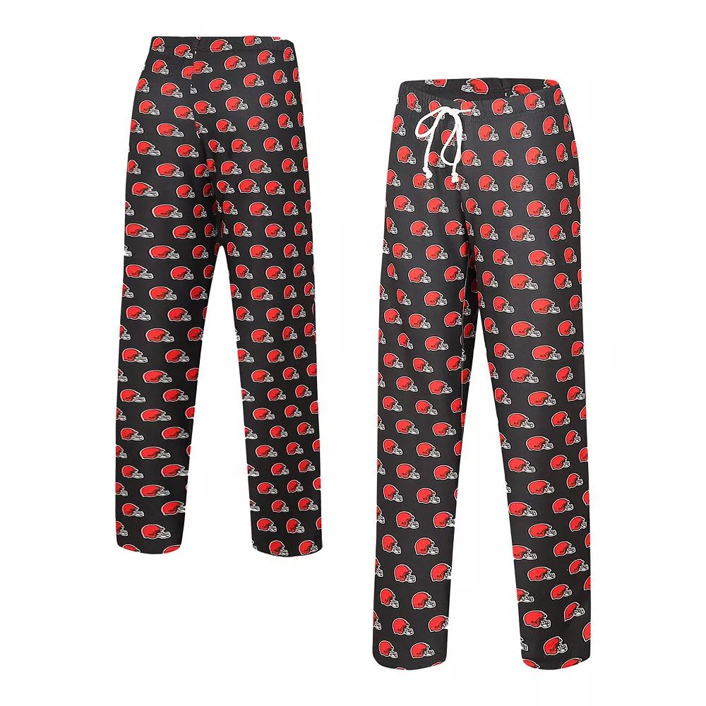 Women's Concepts Sport Brown Cleveland Browns Gauge Allover Print Sleep Pants, Size: XL Product Image