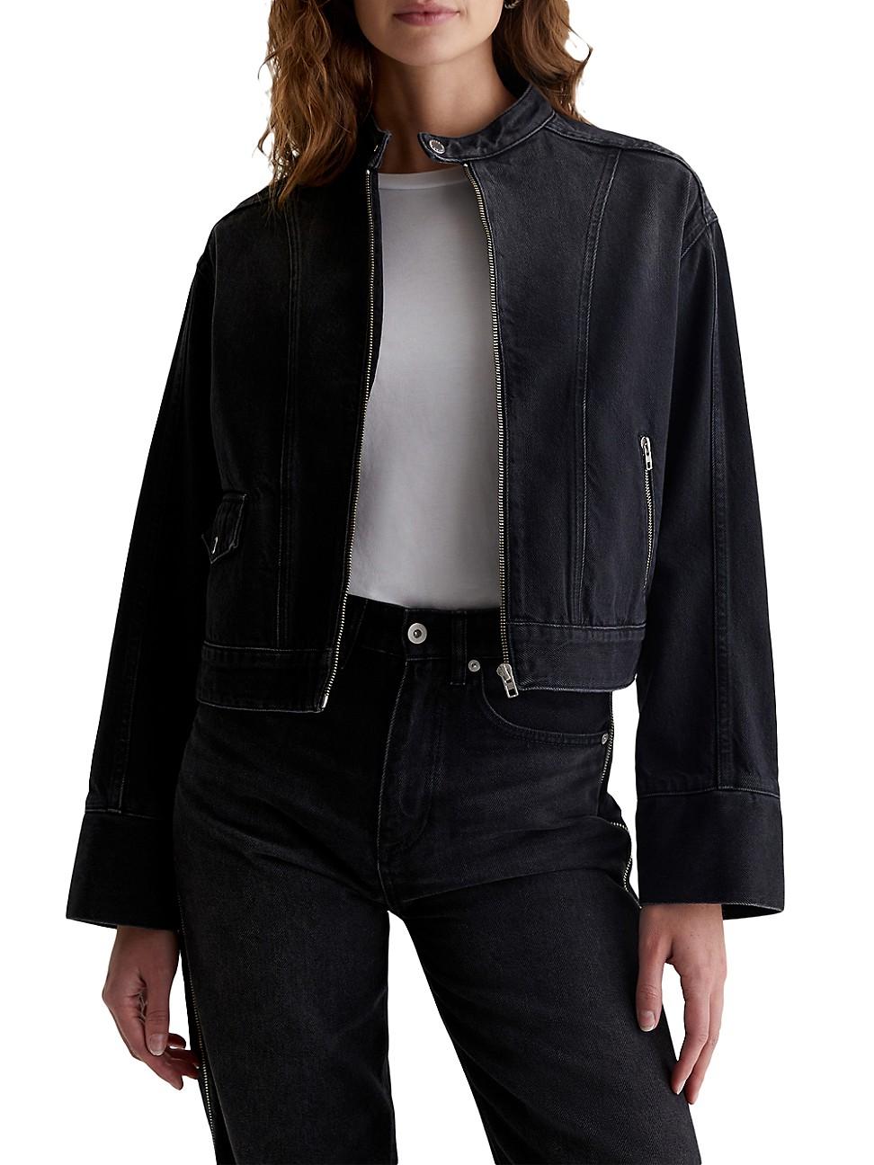 Womens Laney Denim Crop Jacket Product Image