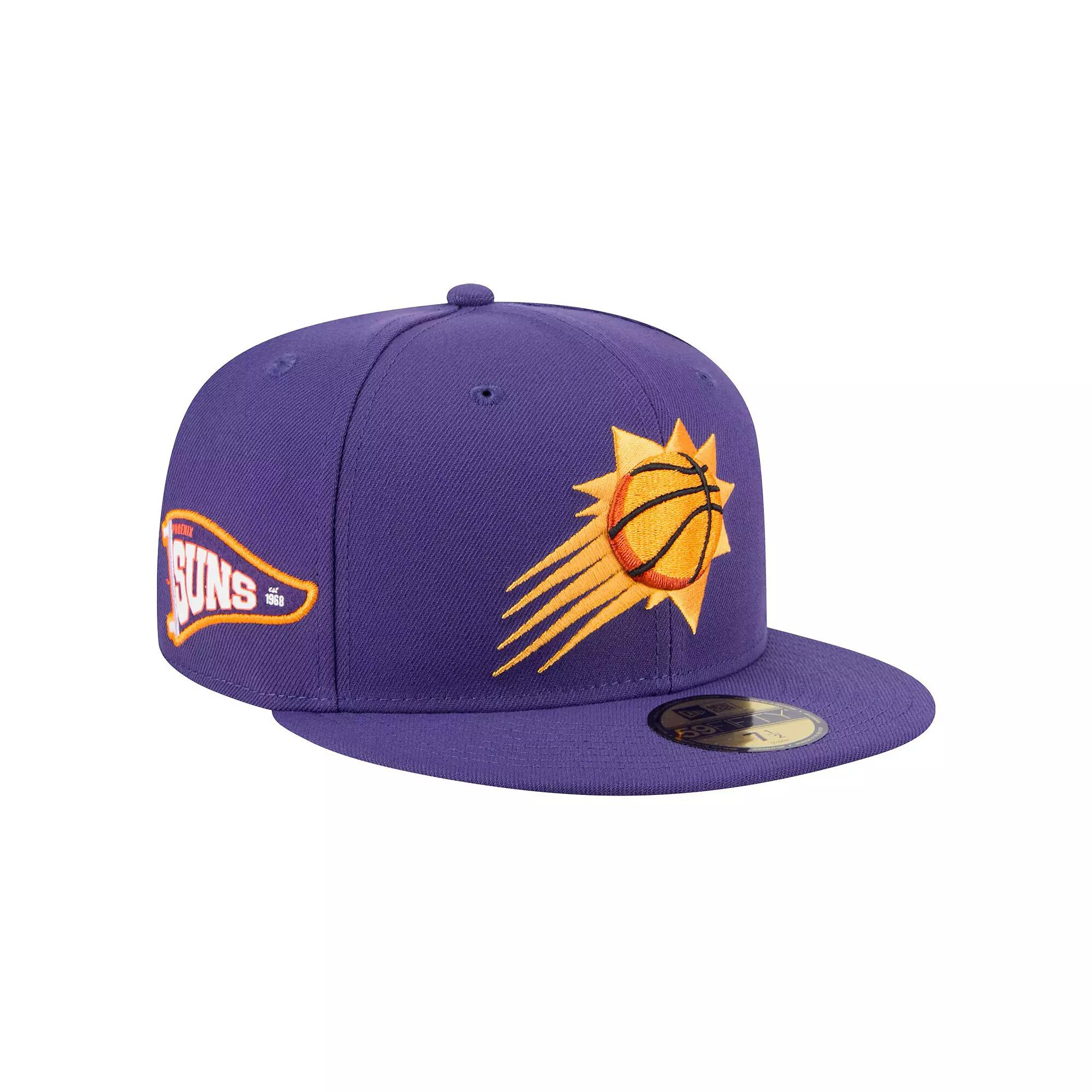 Men's New Era Purple Phoenix Suns Throwback Pennant 59FIFTY Fitted Hat,  Product Image