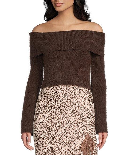 Bailey Rose Off-The-Shoulder Long Sleeve Sweater Product Image