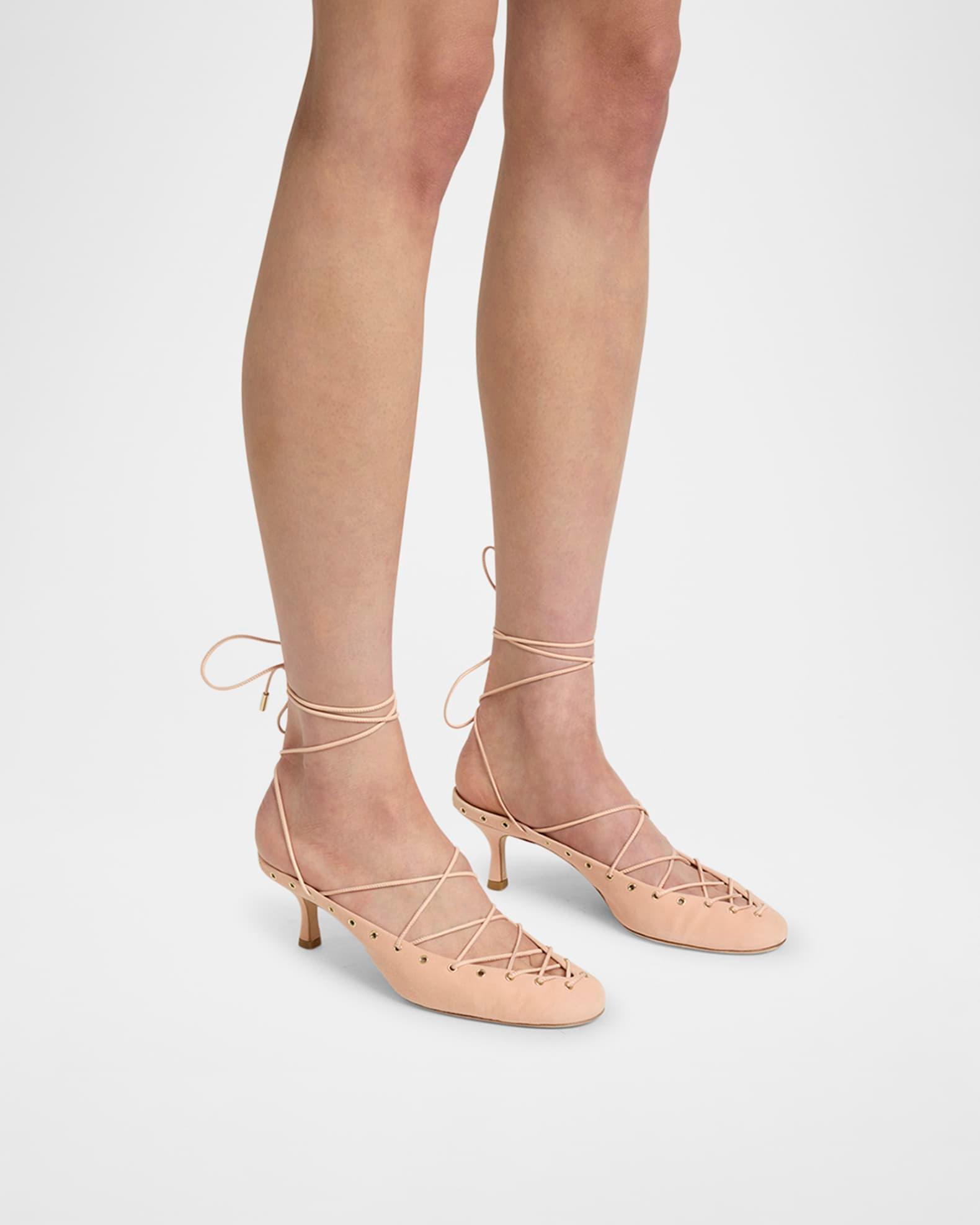 Ghiles Suede Ankle-Wrap Pumps Product Image
