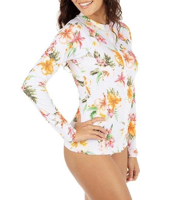 Hurley Malia Rib Floral Low Waist Moderate Swim Bottom Product Image