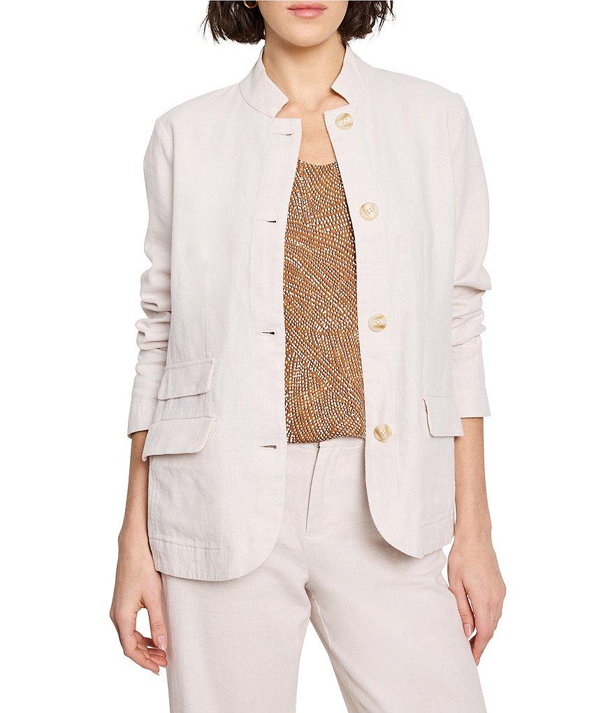 NIC + ZOE Ava Linen Notch Collar Long Sleeve Blazer Product Image