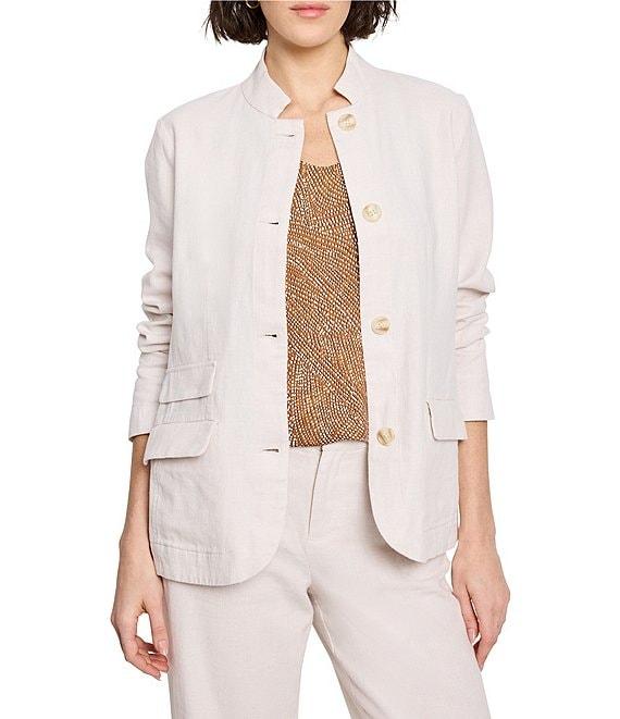 NIC + ZOE Ava Linen Notch Collar Long Sleeve Blazer Product Image