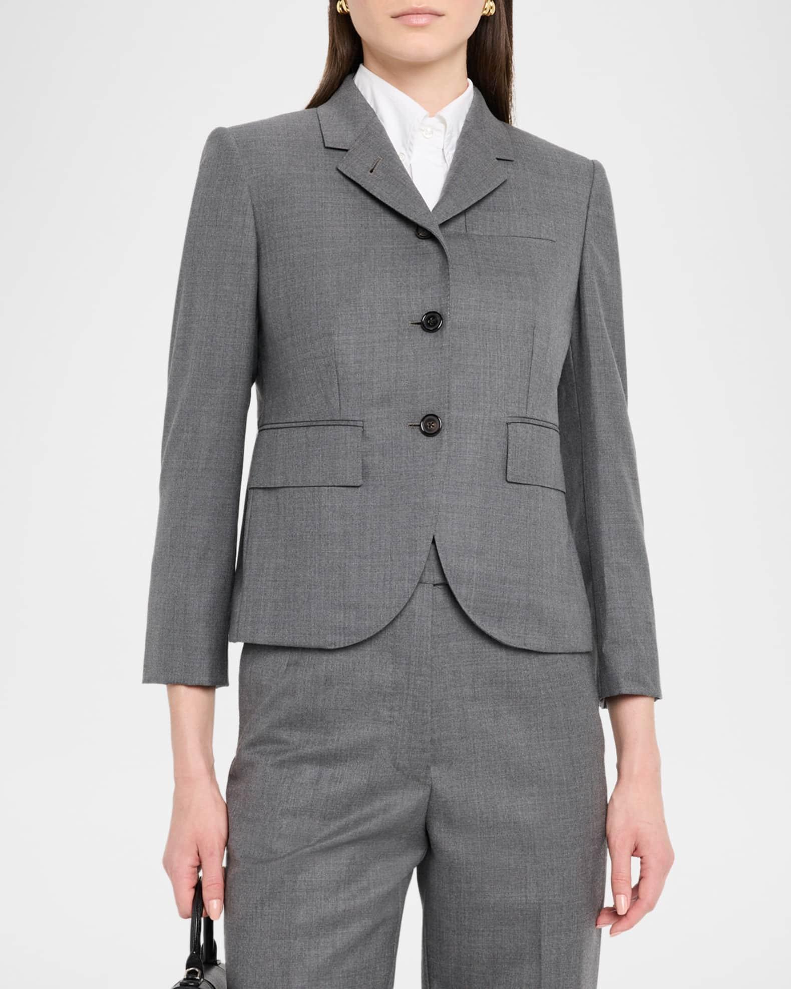 High-Armhole Single-Breasted Twill Sport Coat Product Image