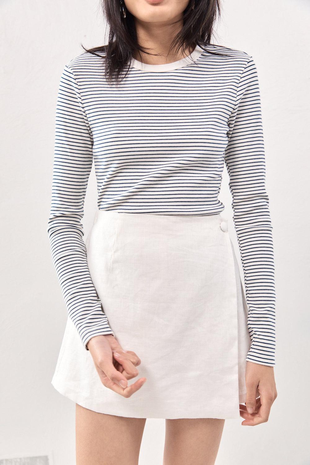 Jardin Linen Mini Skort White Product Image