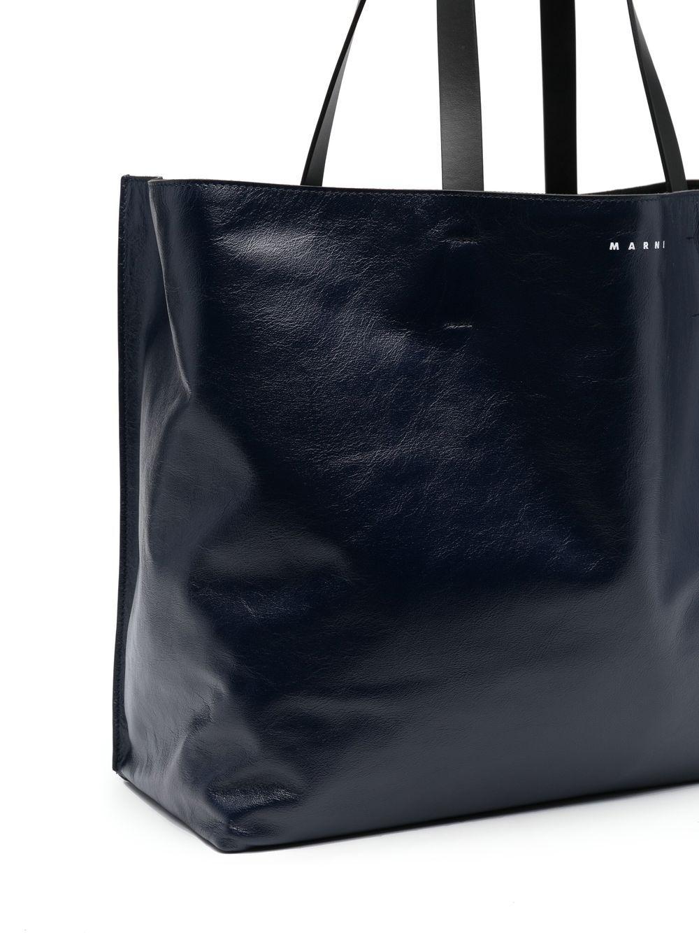 logo-print leather tote bag  Product Image