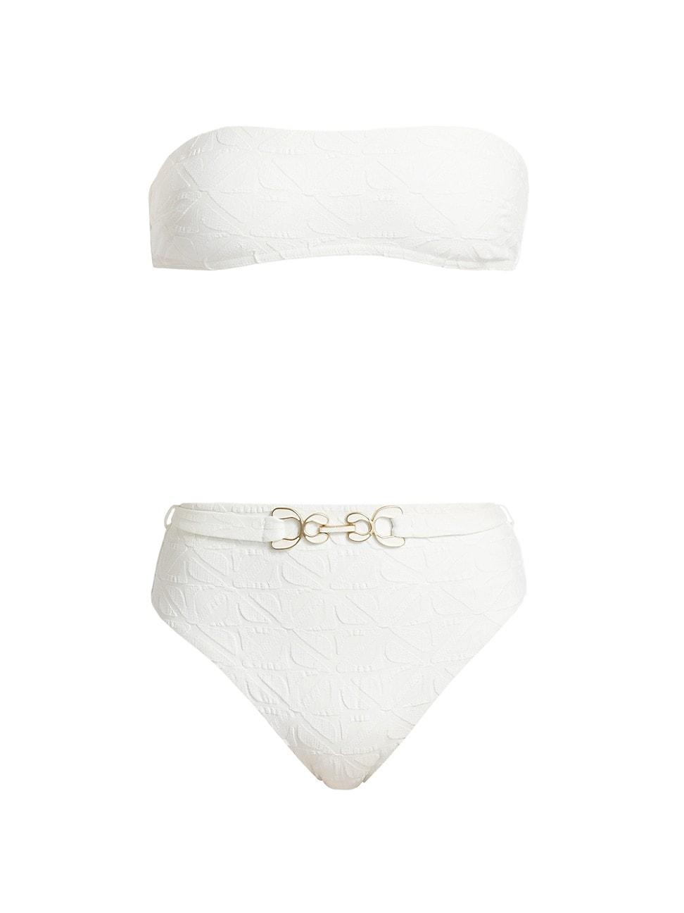 Womens Maxine Textured Bandeau Bikini Set Product Image