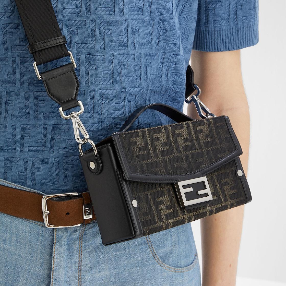 Soft Trunk BaguetteBrown FF fabric bag Product Image