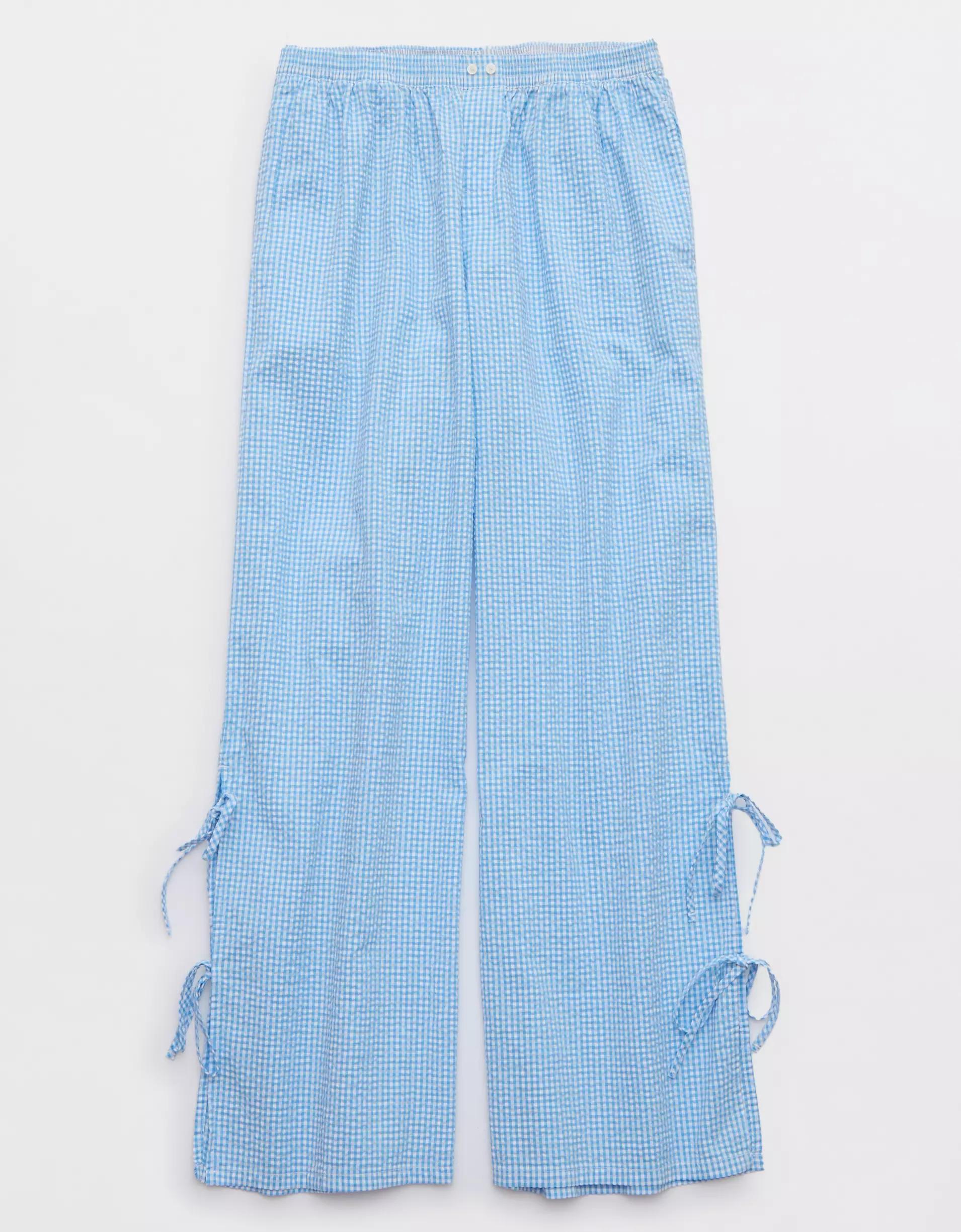 Aerie Off-Duty Seersucker Side Tie Trouser PJ Product Image