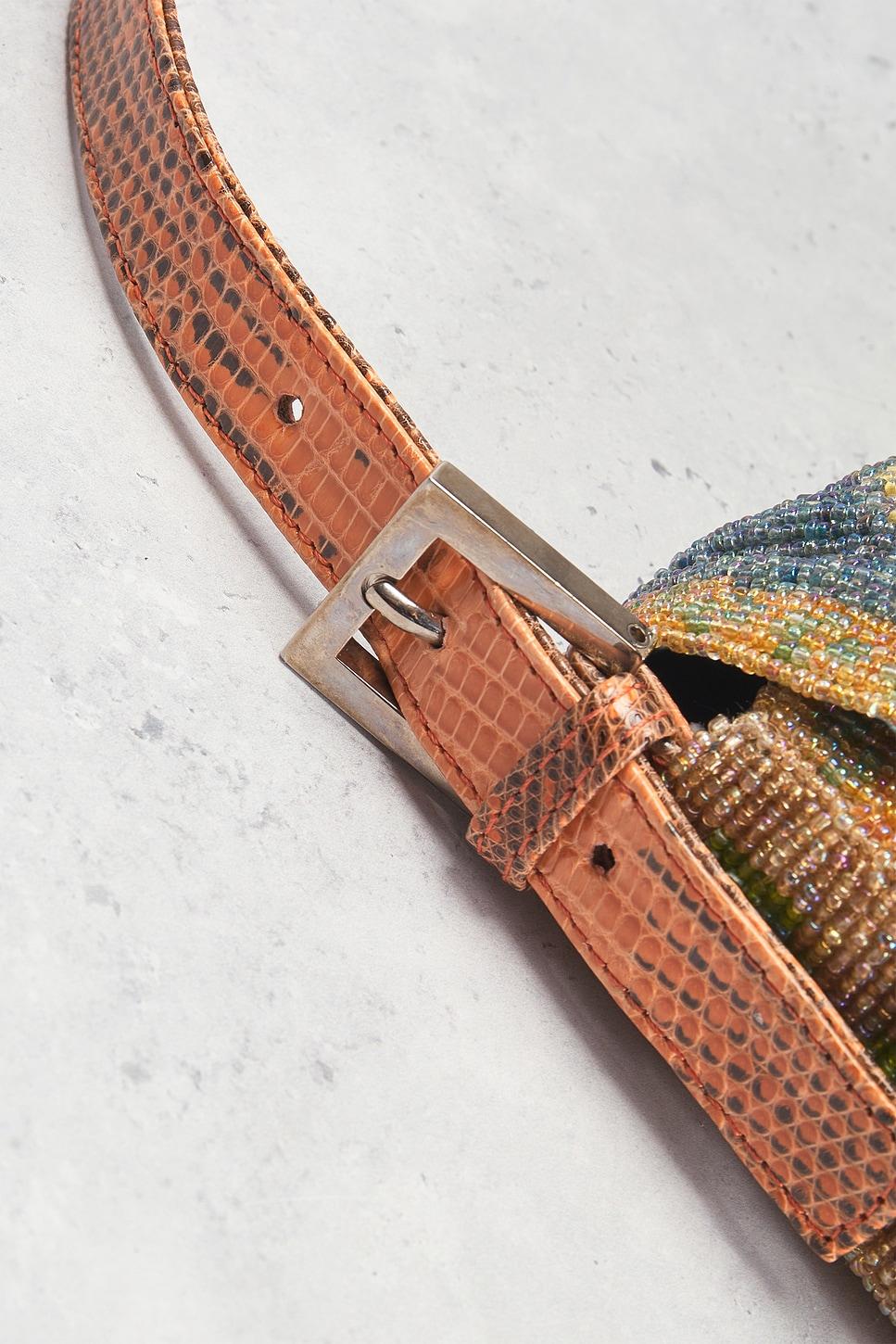 Fendi Vintage Embroidery Beaded Baguette Shoulder Bag FWRD Renew Product Image