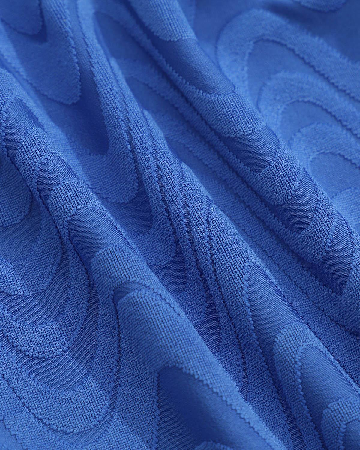 Blue Wave Textured Ruched One-Piece Swimsuit Product Image