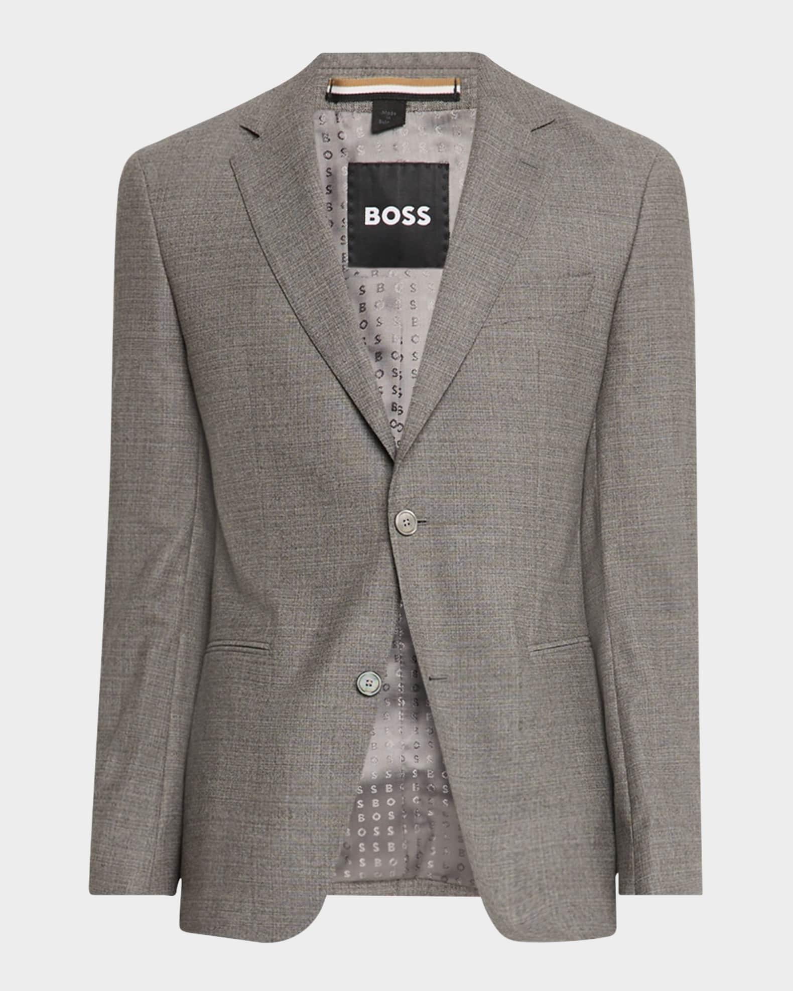 Men's Huge Wool Micro-Pattern Two-Piece Suit Product Image