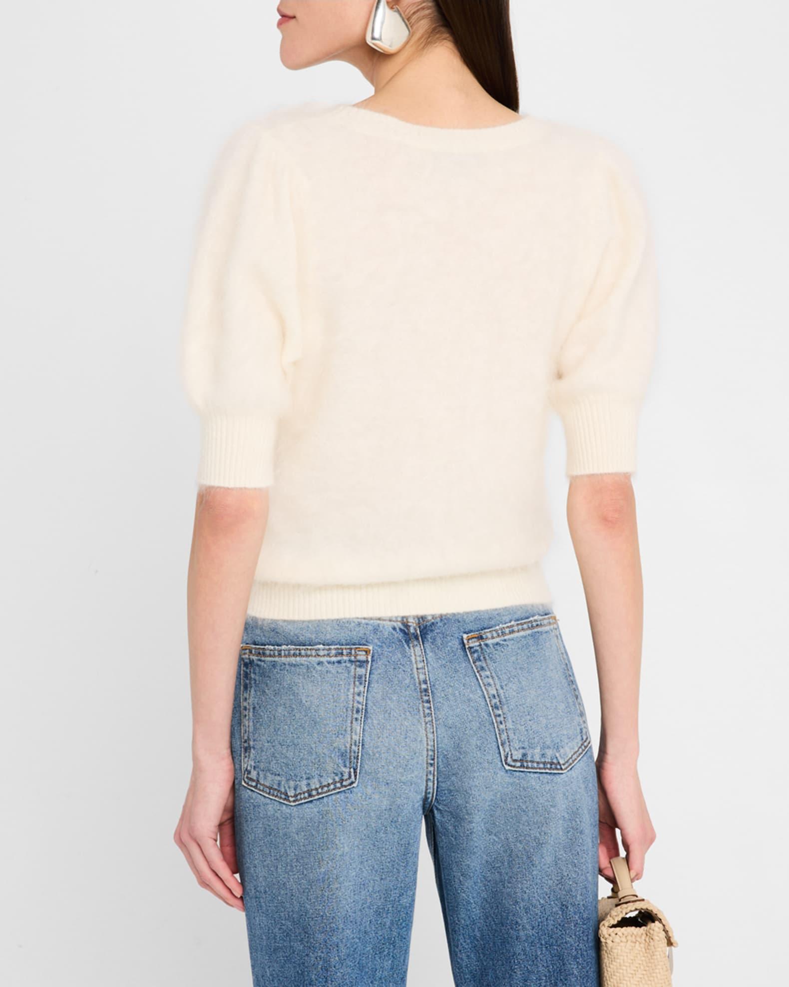 Gladiolus Short-Sleeve Cashmere Sweater Product Image