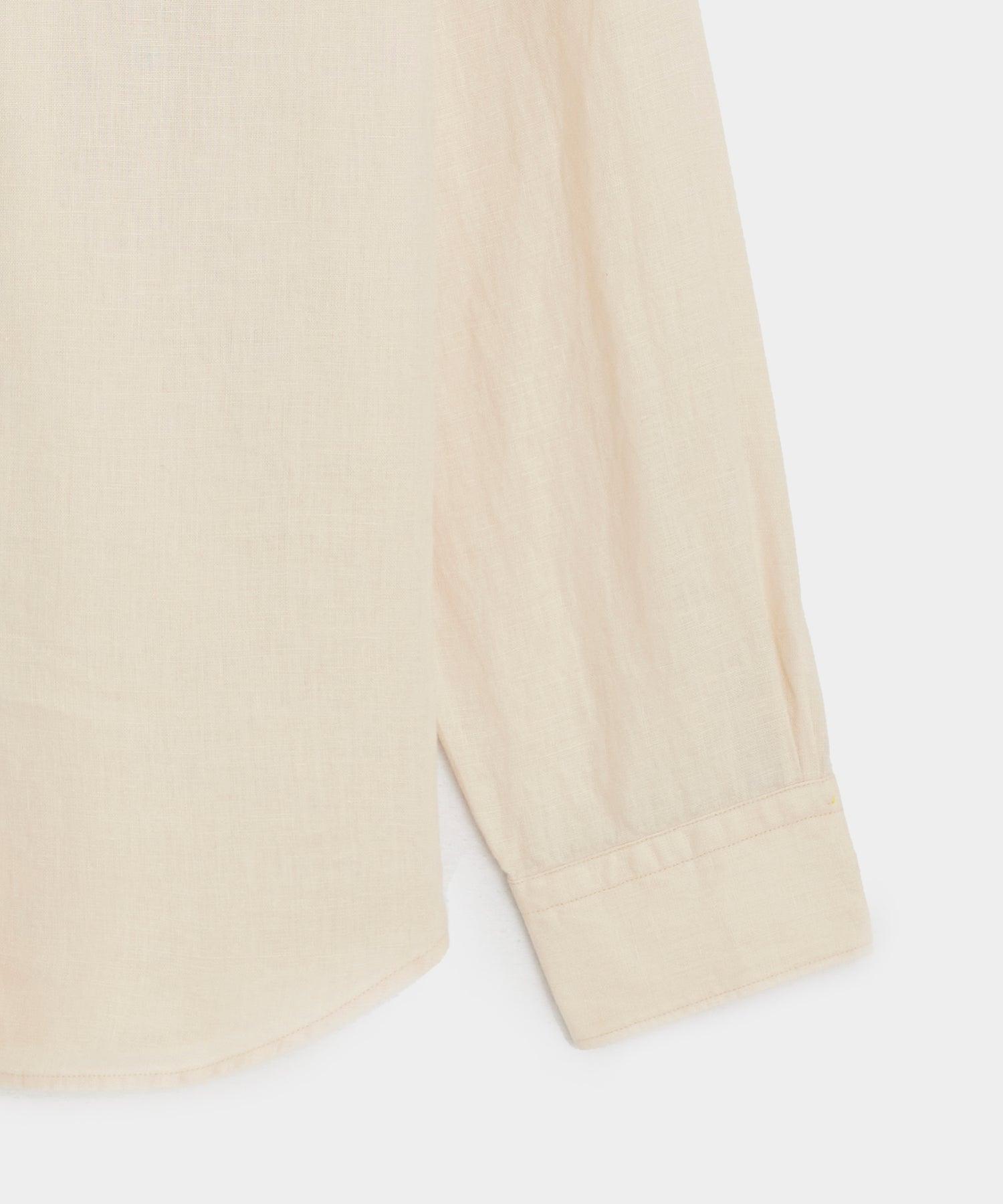 Slim Sea Soft Irish Linen Point Collar Shirt Product Image