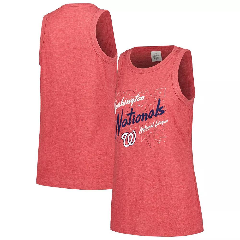 Women's Soft as a Grape Red Washington Nationals Gauze High Neck Tank Top,  Product Image