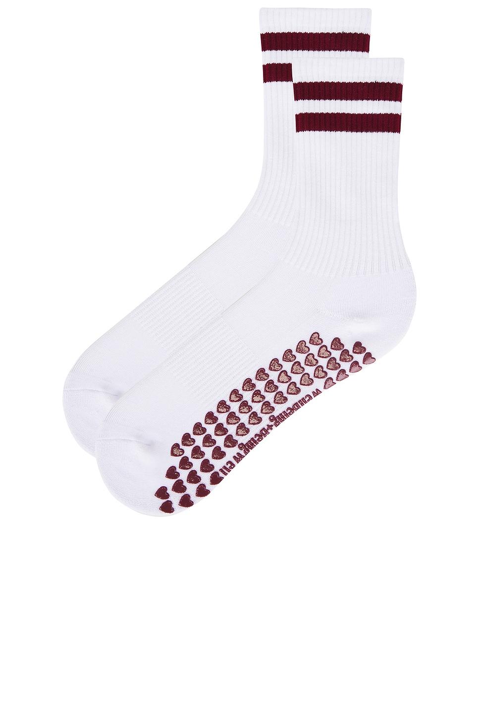 Striped Tube Grip Sock WellBeing + BeingWell Product Image