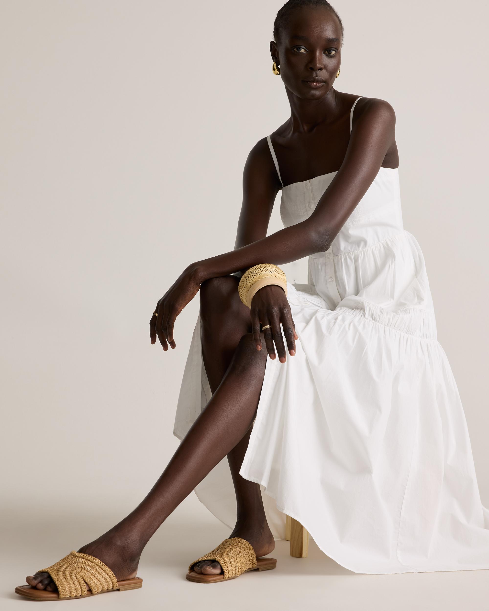 Quince | Women's Poplin Spaghetti Strap Maxi Dress Size XL, Organic Cotton Product Image