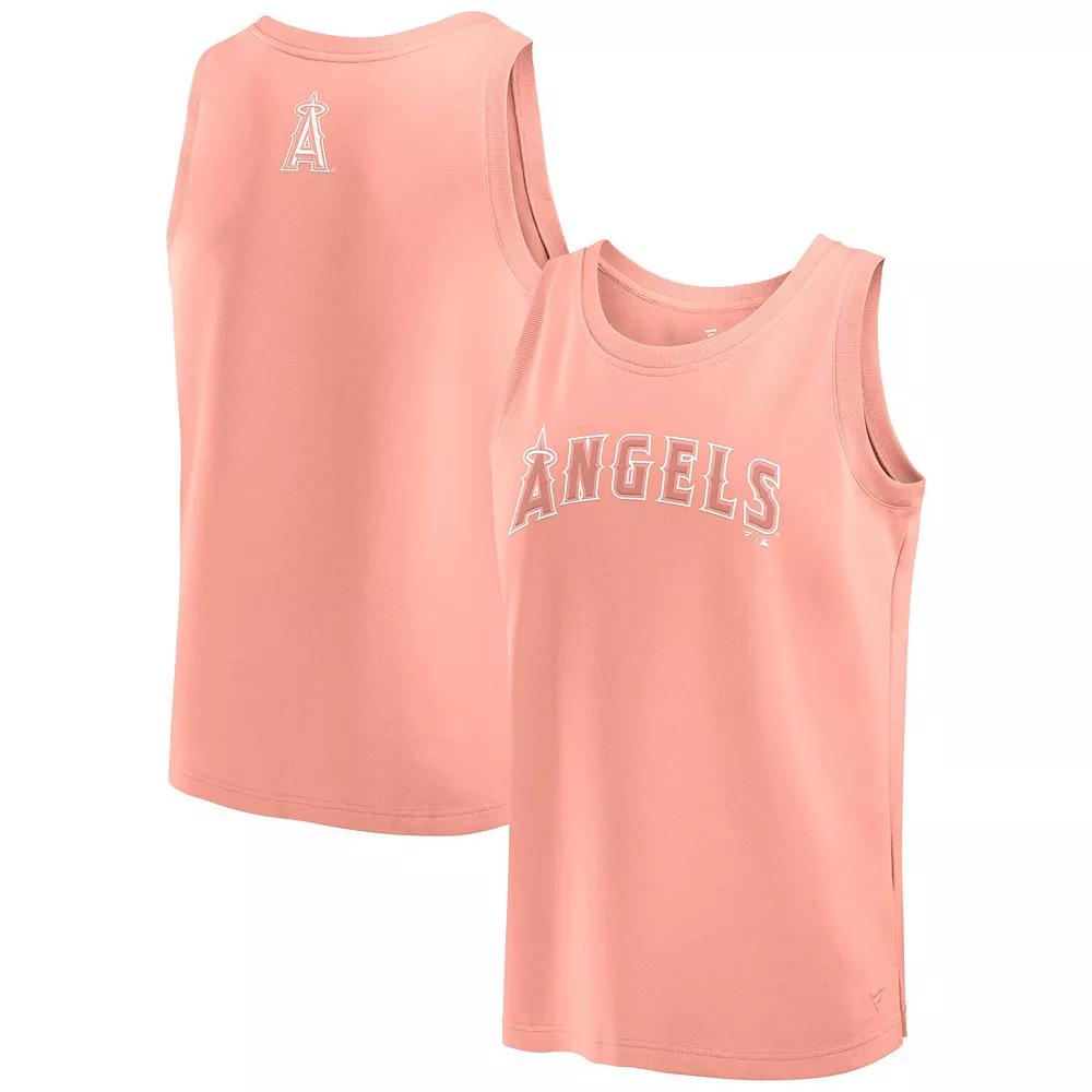 Men's Fanatics Coral Los Angeles Angels Elements Tank Top,  Product Image