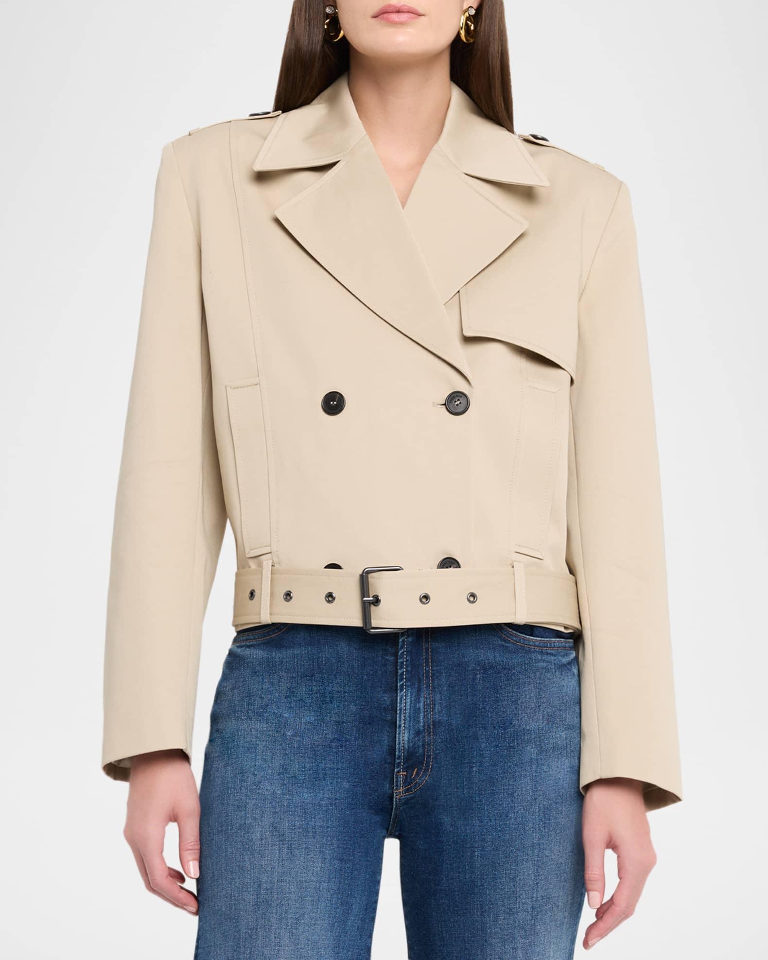 Greer Cropped Trench Coat Product Image