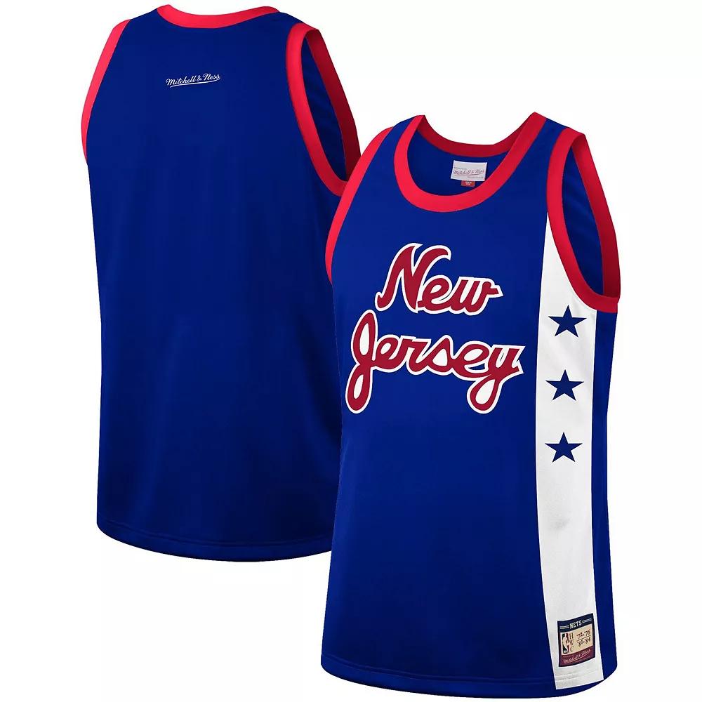 Men's Mitchell & Ness Blue New Jersey Nets Hardwood Classics Team Heritage Fashion Jersey, Size: Large, Nba Blue Product Image