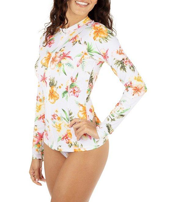 Hurley Malia Rib Floral Low Waist Moderate Swim Bottom Product Image