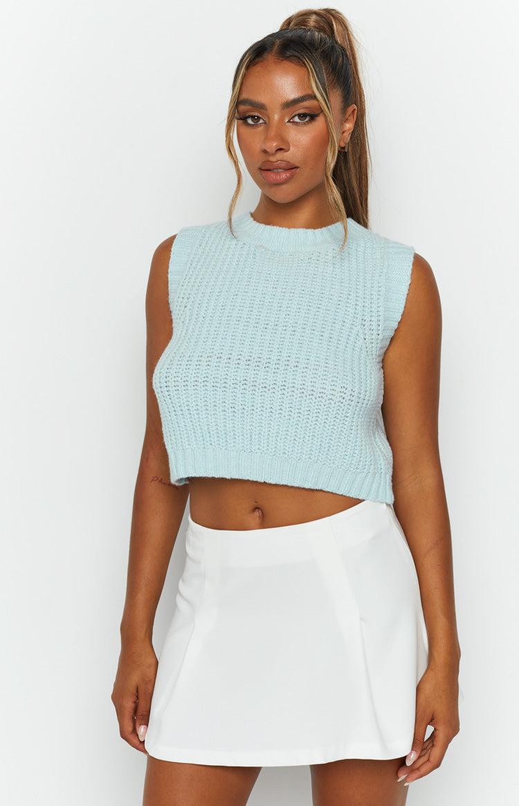 Snoh Pale Blue Knit Tank Baby Product Image