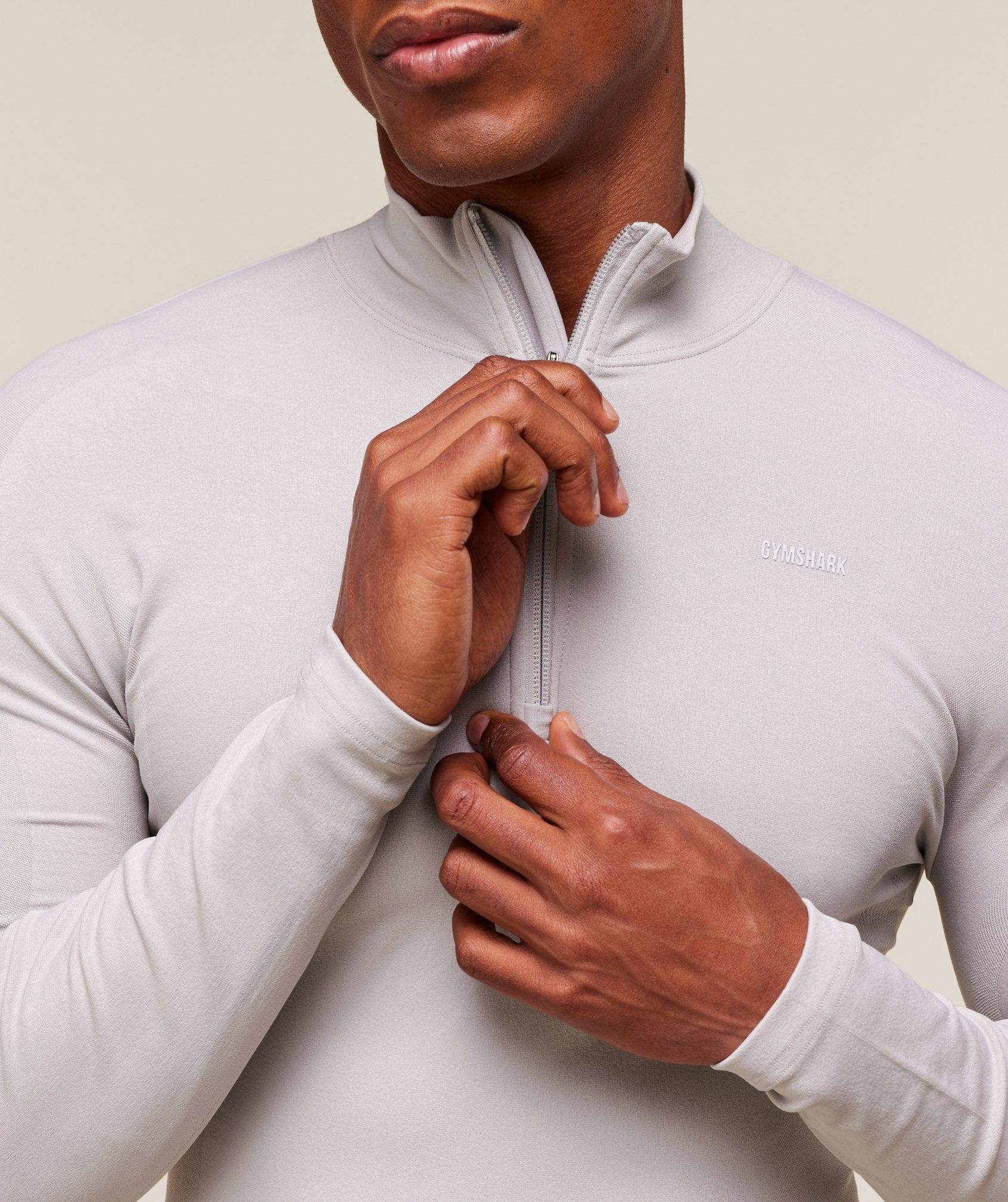 Gymshark everywear Warp Knit 1/4 Zip - Tame Grey Male Product Image
