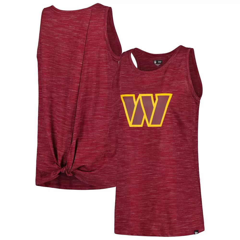 Women's New Era Burgundy Washington Commanders Space Dye Tie-Back Tank Top, Size: XL, Wft Med Re Product Image