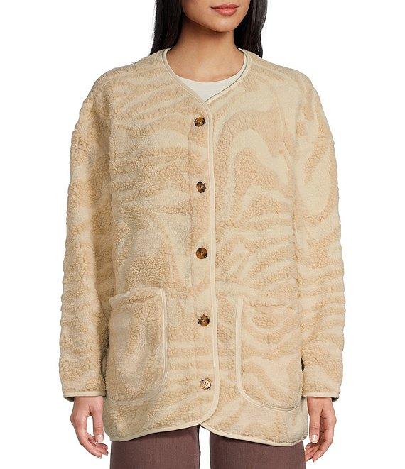 Billabong Fireside Cozy Oversized Printed Sherpa Jacket Product Image