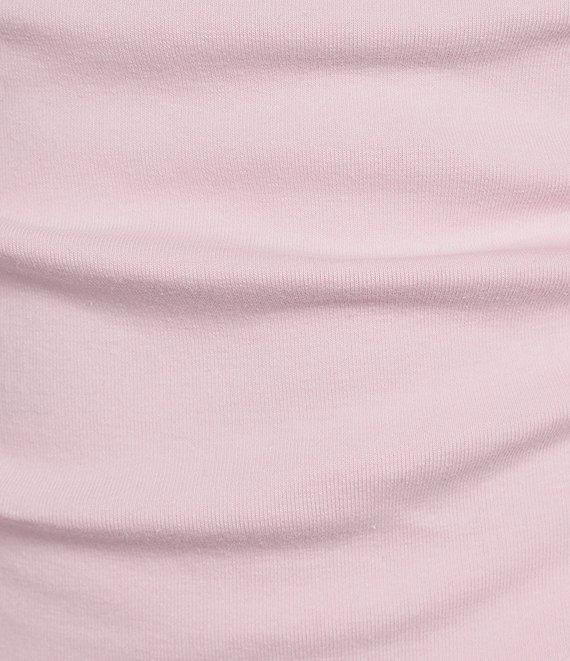 GB Knit Ruched Crew Neck Short Sleeve Bodycon Mini Dress Product Image