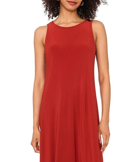 Vince Camuto Sleeveless Keyhole Back Crew Neck A-Line Maxi Dress Product Image