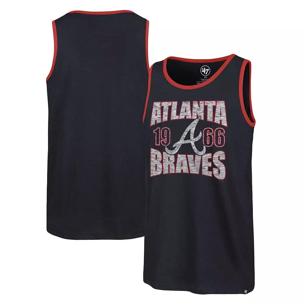 Men's '47 Navy Atlanta Braves Upload Franklin Tank Top, Size: Medium, Blue Product Image
