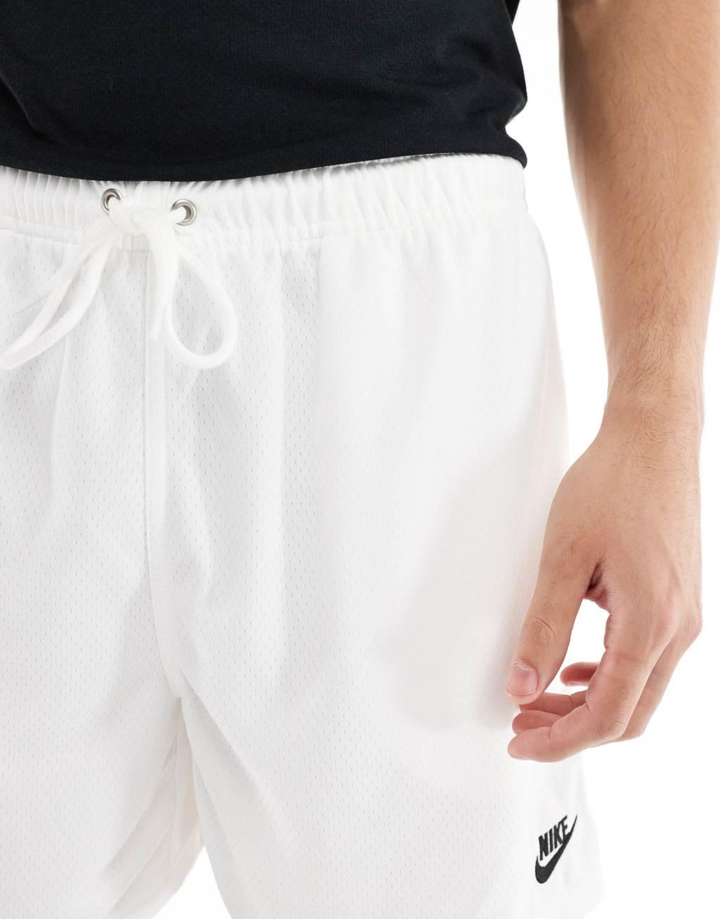 Nike Club mesh shorts in white Product Image