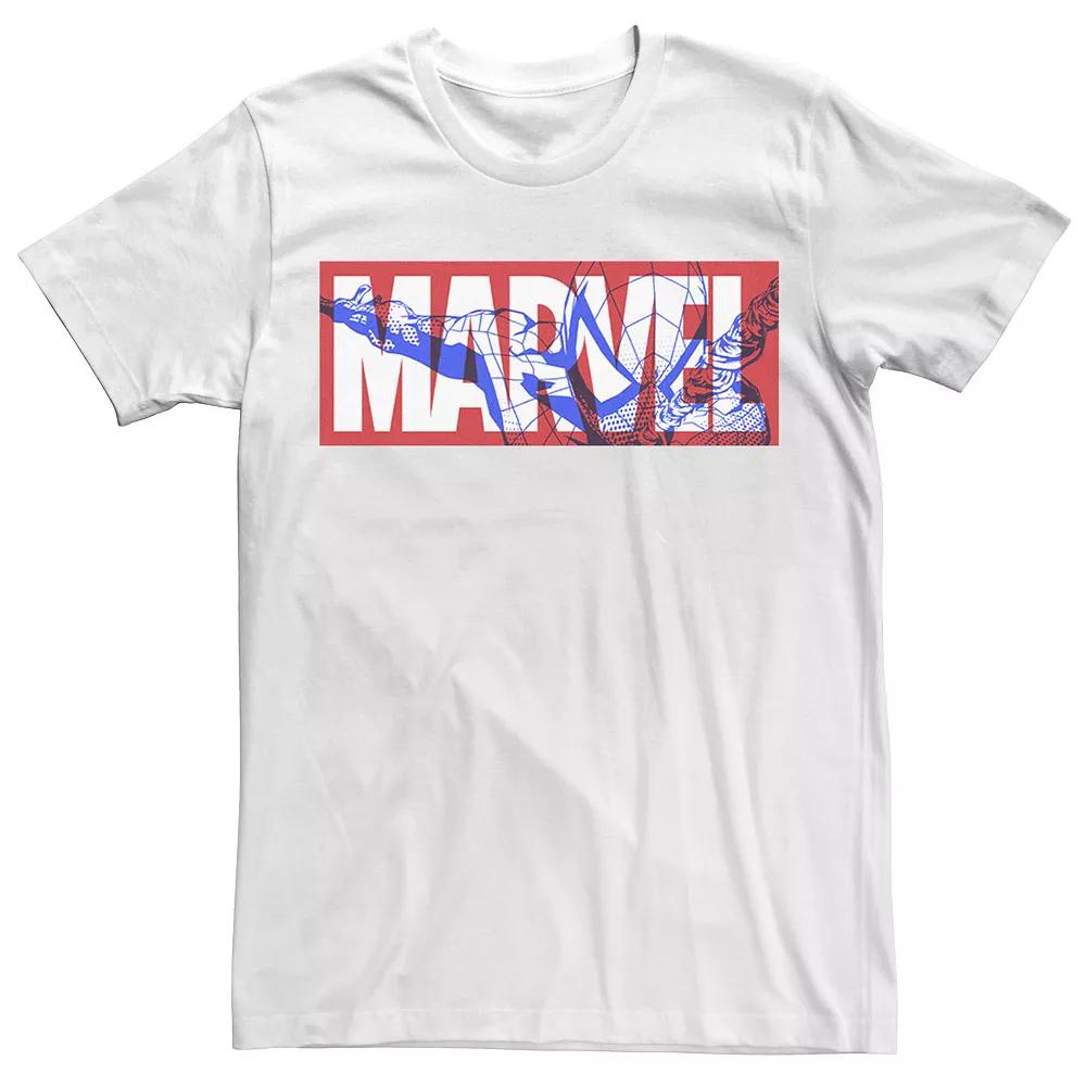 Men's Marvel Spider-Man Large Classic Movie Logo Graphic Tee,  Product Image