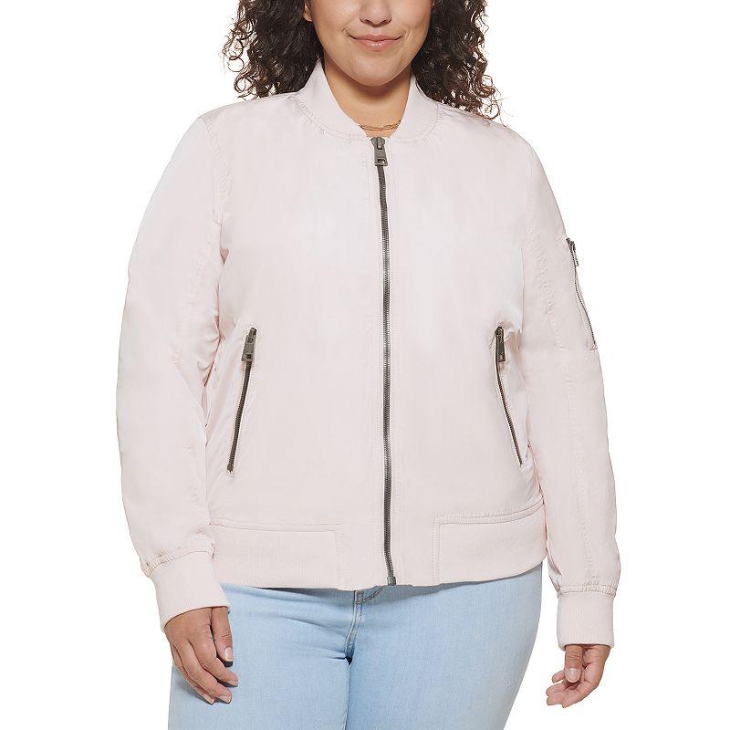 Plus Size Levi's® Newport Classic Bomber Jacket, Women's, Size: 2XL, White Product Image