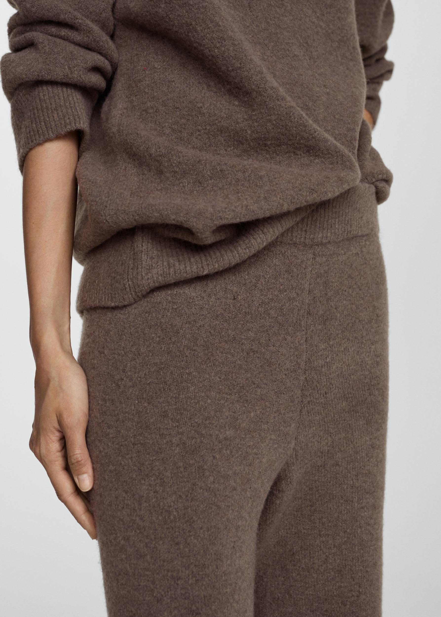 Straight knitted pants - Women | MANGO USA Product Image