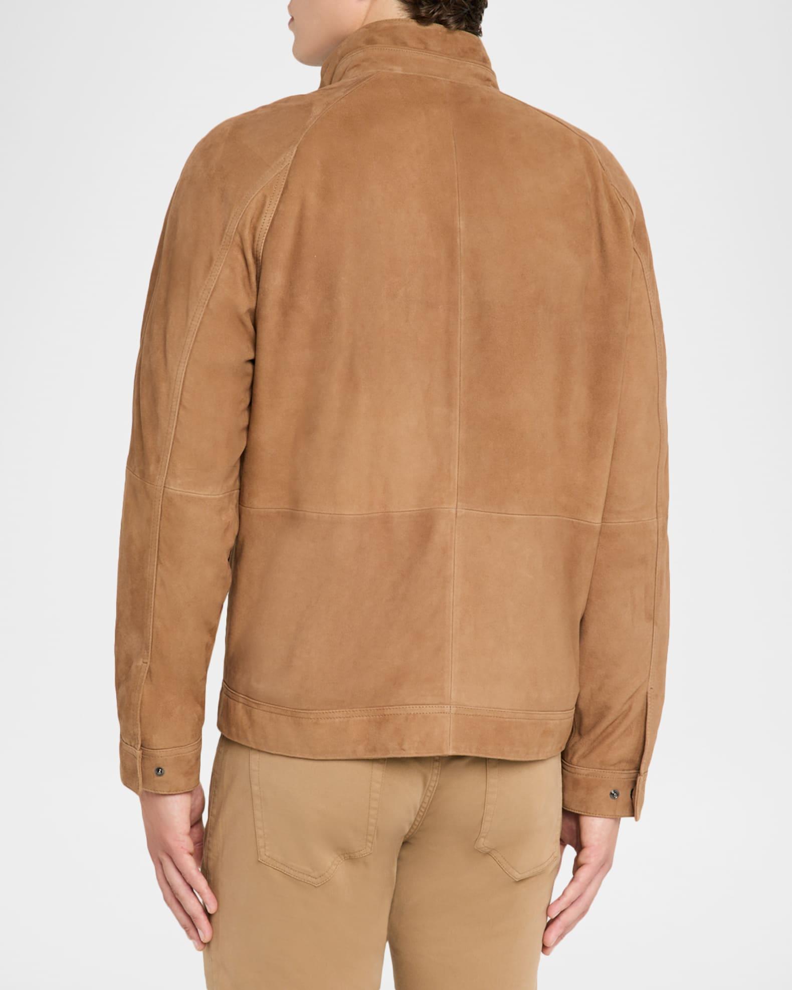 Men's Soho Stretch Suede Bomber Jacket Product Image