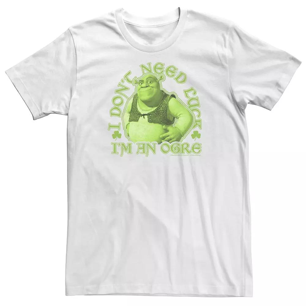 Big & Tall Shrek Saint Patrick's Day "I Don't Need Luck I'm An Ogre" Tee, Men's,  Product Image