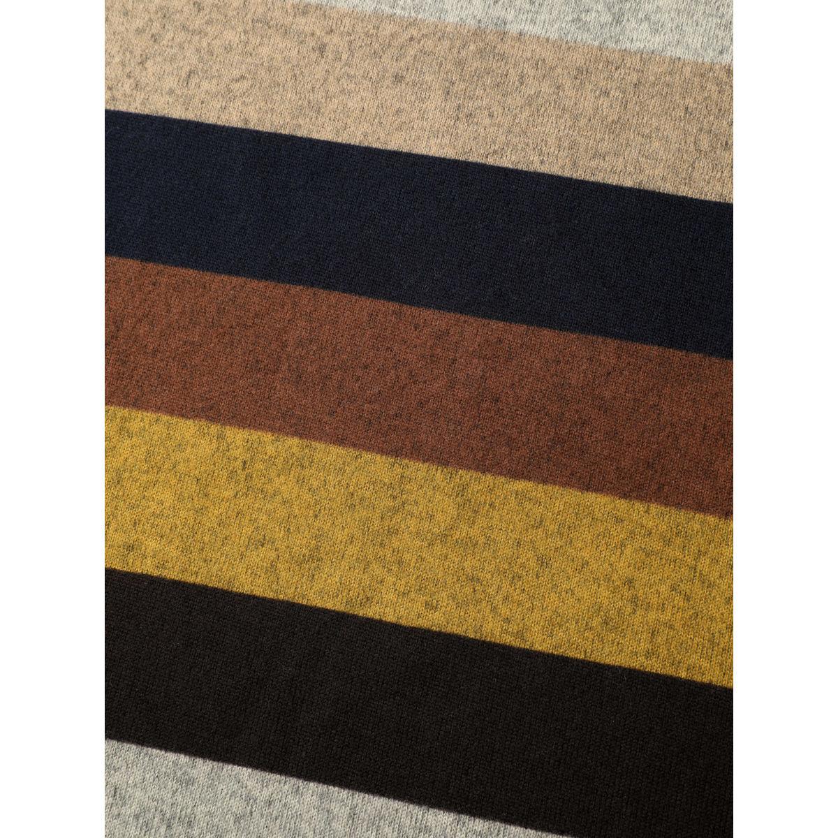 Plus Size Stretchy Colorful Stripe Relaxed-Fit T-Shirt Multicolor Women Leisure Contrast Round Neck Casual T-shirts BloomChic 14-16/1X Product Image