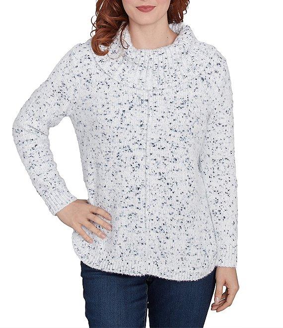 Ruby Rd. Plush Eyelash Chenille Cowl Neck Long Sleeve Sweater Product Image